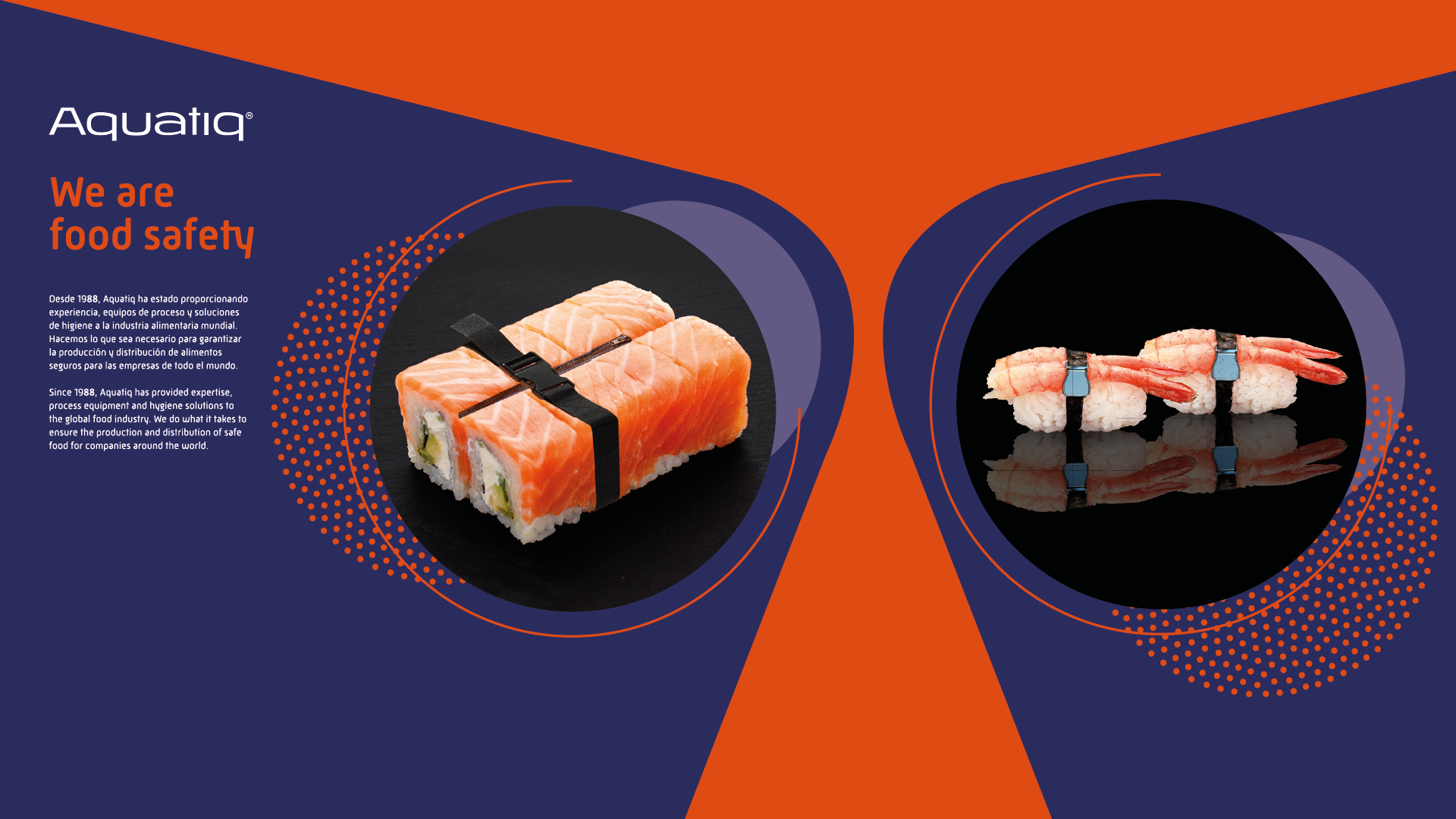 design for skjerm for matsikkerhetseksperten Aquatiq